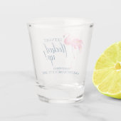 Tropisch vrijgezellenfeest cadeau-idee shot glas (Achterkant)