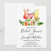 Tropisch Vrijgezellenfeest Cocktail Drink Uitnodig Kaart (Voorkant / Achterkant)