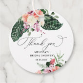 Tropisch Vrijgezellenfeest Dank u Bedankjes Labels (Voorkant)