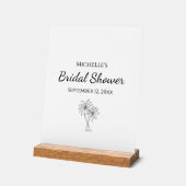 Tropisch Vrijgezellenfeest Elegante Palmbomen Acryl Bord (Hoek)