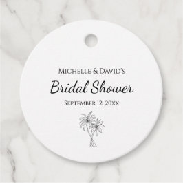 Tropisch Vrijgezellenfeest Elegante palmbomen Bedankjes Labels