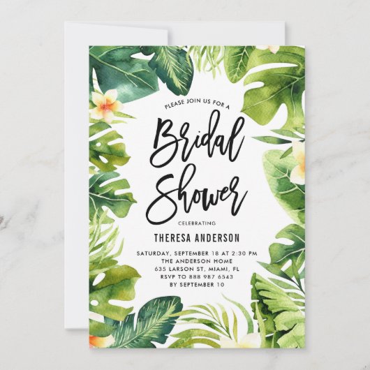 Tropisch Vrijgezellenfeest en plakkerig graan Kaart (Voorkant)