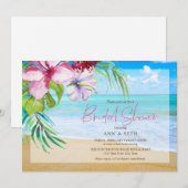 Tropisch Vrijgezellenfeest Floral Beach Kaart (Voorkant / Achterkant)