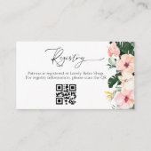 Tropisch Vrijgezellenfeest Gift Registry QR Kaart (Voorkant)