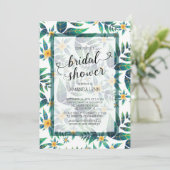 Tropisch Vrijgezellenfeest Hibiscus Floral Kaart (Staand voorkant)