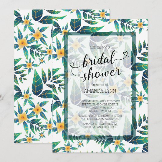 Tropisch Vrijgezellenfeest Hibiscus Floral Kaart (Voorkant / Achterkant)