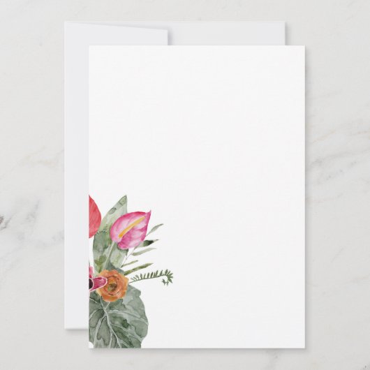 Tropisch Vrijgezellenfeest Kaart (Achterkant)