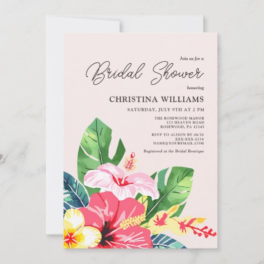 Tropisch Vrijgezellenfeest Kaart (Voorkant)