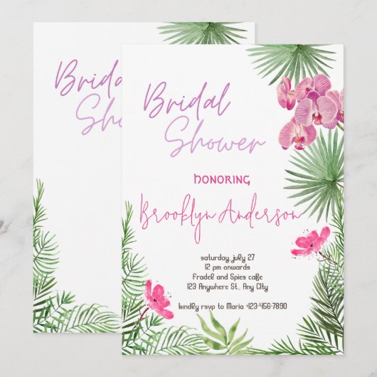 Tropisch Vrijgezellenfeest Kaart (Voorkant / Achterkant)