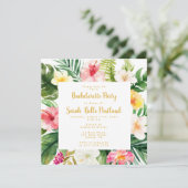 Tropisch vrijgezellenfeest kaart (Staand voorkant)