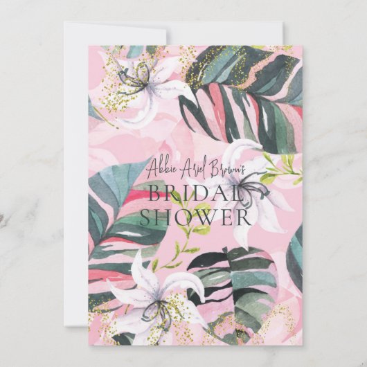 Tropisch Vrijgezellenfeest Kaart (Achterkant)