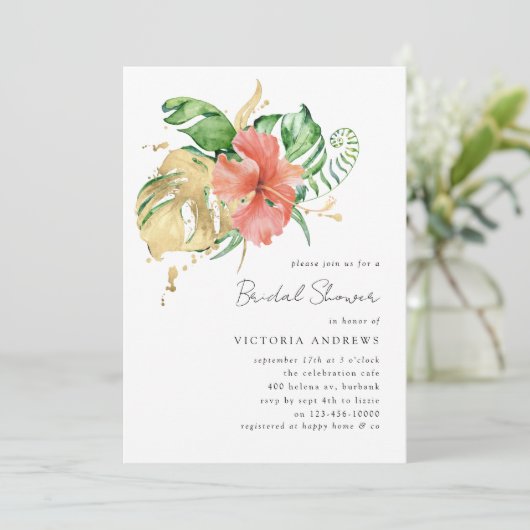 Tropisch Vrijgezellenfeest Kaart (Staand voorkant)