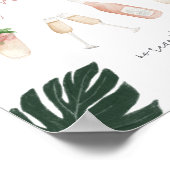 Tropisch vrijgezellenfeest katerstation bord poster (Hoek)