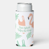 Tropisch vrijgezellenfeest Koeler | Flamingo (Seltzer Voorkant)