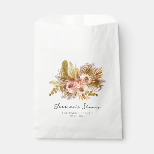 Tropisch Vrijgezellenfeest met bloemen Bedankzakje (Voorkant)