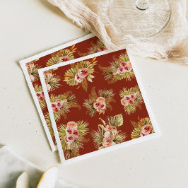 Tropisch  Vrijgezellenfeest met bloemen Servet