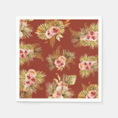 Tropisch Vrijgezellenfeest met bloemen Servet (Voorkant)