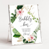 Tropisch vrijgezellenfeest met bubbelstang poster