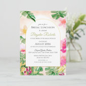 Tropisch Vrijgezellenfeest met gouden Lijsten boog Kaart (Staand voorkant)