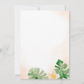Tropisch Vrijgezellenfeest met gouden Lijsten boog Kaart (Achterkant)
