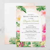 Tropisch Vrijgezellenfeest met gouden Lijsten boog Kaart (Voorkant / Achterkant)