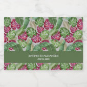 Tropisch Vrijgezellenfeest Mini Likeurfles Etiket (Enkel label)