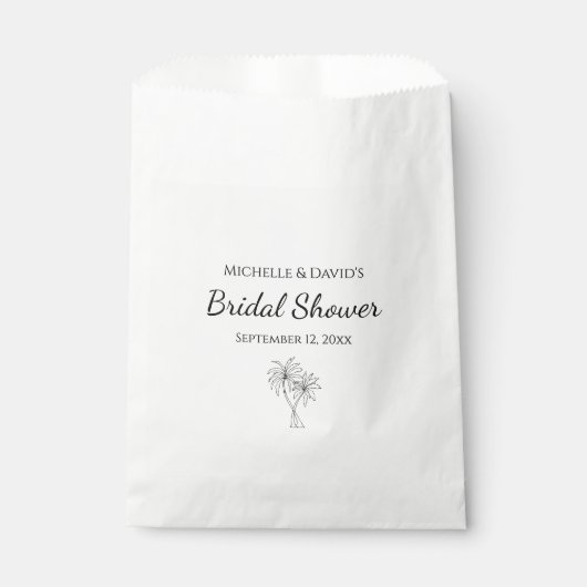Tropisch Vrijgezellenfeest Moderne Elegante Palmbo Bedankzakje (Voorkant)