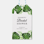 Tropisch Vrijgezellenfeest Oerwoud Waterverf Griek Cadeaulabel (Voorkant)