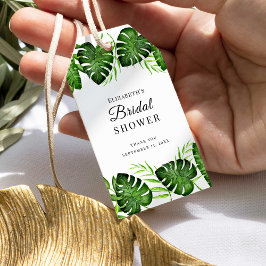 Tropisch Vrijgezellenfeest Oerwoud Waterverf Griek Cadeaulabel