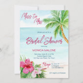 tropisch vrijgezellenfeest op het zomerstrand kaart (Voorkant)