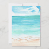 tropisch vrijgezellenfeest op het zomerstrand kaart (Achterkant)