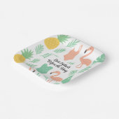 Tropisch vrijgezellenfeest papieren bord (Gebogen)