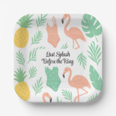 Tropisch vrijgezellenfeest papieren bord (Voorkant)