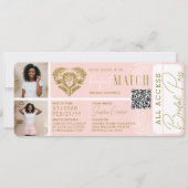 Tropisch Vrijgezellenfeest Pickleball Party Ticket Kaart (Voorkant)