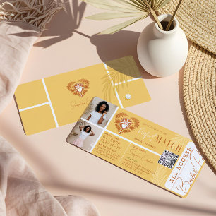 Tropisch Vrijgezellenfeest Pickleball Party Ticket Kaart