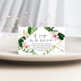 Tropisch vrijgezellenfeest recept informatiekaartje