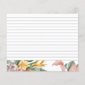 Tropisch Vrijgezellenfeest Receptenkaart (Achterkant)