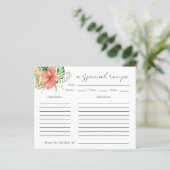 Tropisch Vrijgezellenfeest Recipe Kaart (Staand voorkant)