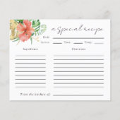 Tropisch Vrijgezellenfeest Recipe Kaart (Voorkant)