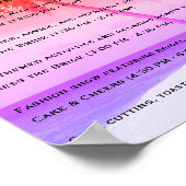 Tropisch 🎀 Vrijgezellenfeest Reisschema Palmkleur Poster (Hoek)