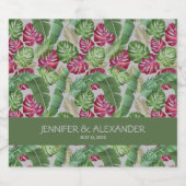 Tropisch Vrijgezellenfeest Sparkling Wijnetiket (Enkel label)