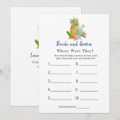 Tropisch Vrijgezellenfeest spellen Kaart (Voorkant / Achterkant)