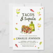 Tropisch Vrijgezellenfeest Tacos & Tequila Fun Sum Kaart (Voorkant)