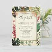 Tropisch VRIJGEZELLENFEEST Tiki Lichten Kaart (Staand voorkant)