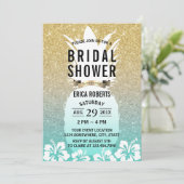 Tropisch Vrijgezellenfeest van ananasfalt, goudbla Kaart (Staand voorkant)