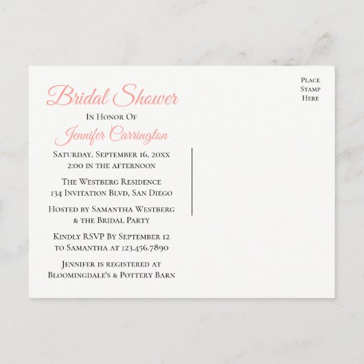 Tropisch Vrijgezellenfeest van Cute Pink Flamingo Uitnodiging Briefkaart (Achterkant)