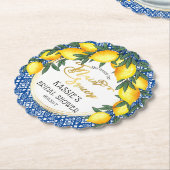 Tropisch Vrijgezellenfeest van de Lemons Main Sque Kartonnen Onderzetters (Gekanteld)