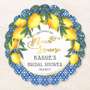 Tropisch Vrijgezellenfeest van de Lemons Main Sque Kartonnen Onderzetters