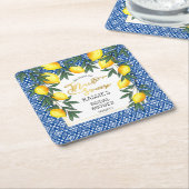 Tropisch Vrijgezellenfeest van de Lemons Main Sque Kartonnen Onderzetters (Schuin)