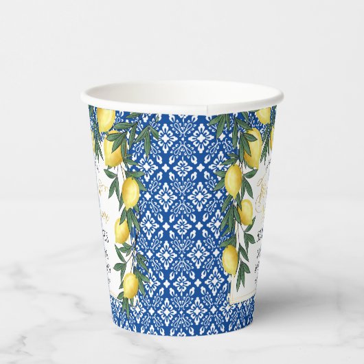 Tropisch Vrijgezellenfeest van de Lemons Main Sque Papieren Bekers (Rechts)